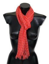 Missoni Orange Check Cashmere Unisex Wrap Fringes Scarf -   -  Missoni.